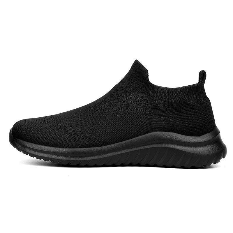 Unisex nan atmungsaktiver Strickslipper Sockenschuh mit elastischem Schaft und stoßdämpfender Sohle EB