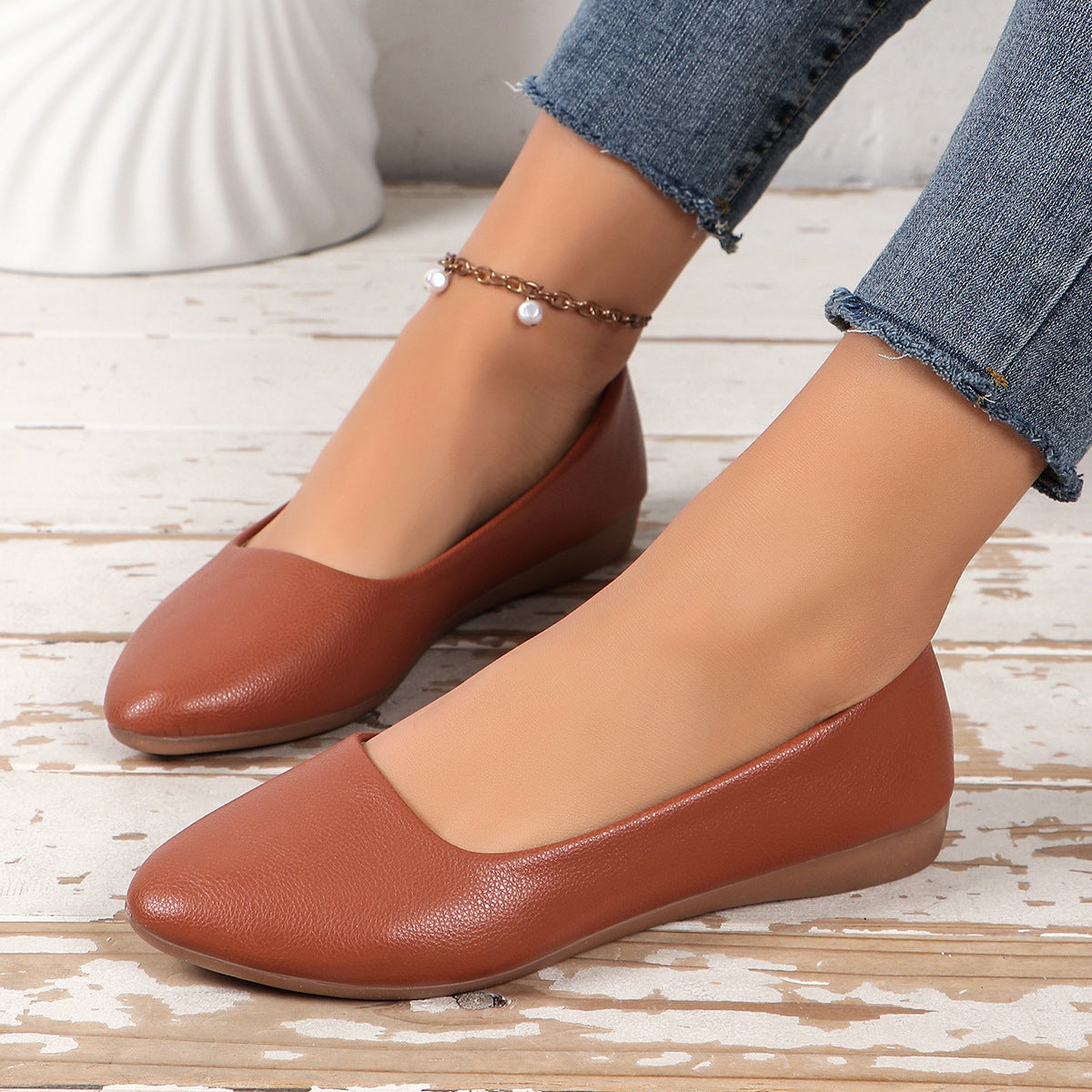 Damen Elegante Ballerinas mit zeitlosem Design und weichem Obermaterial EB