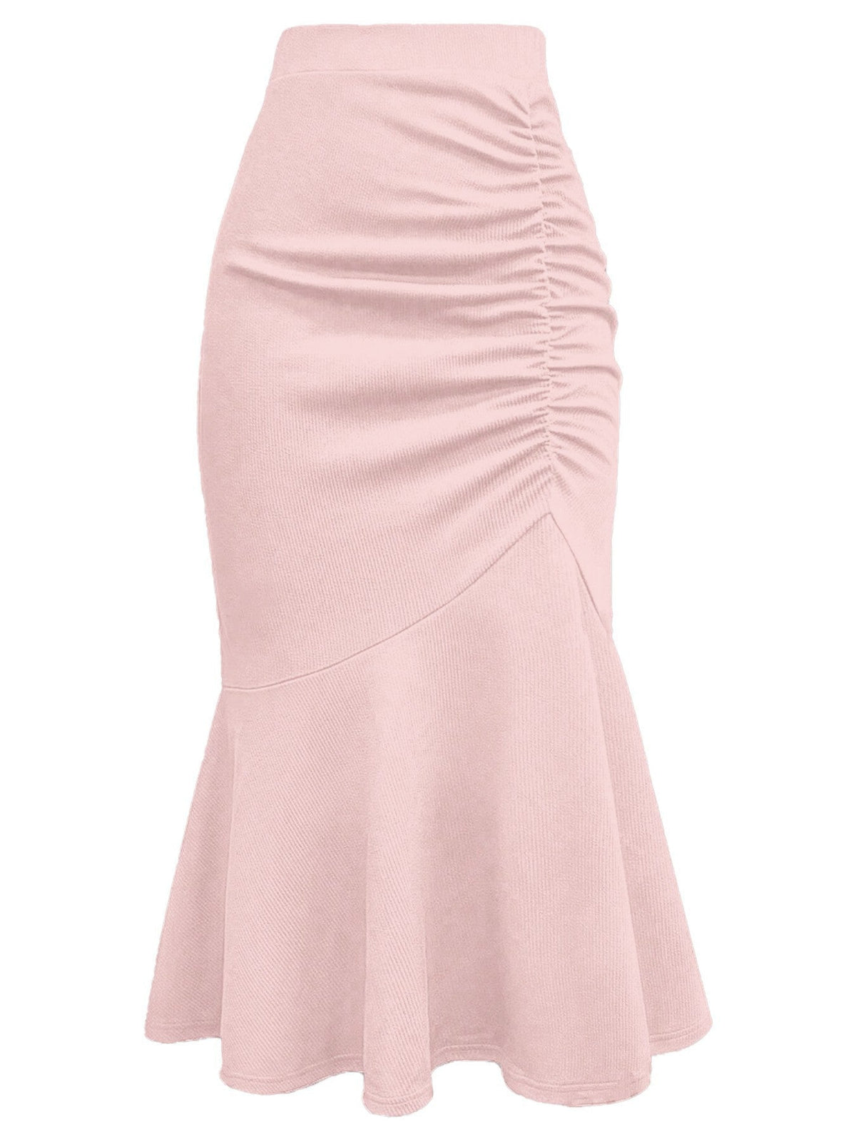 Damen eleganter Midirock mit asymmetrischem Schnitt und Raffung EB
