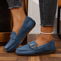 Damen Mokassins mit modischem Schnallen-Design und komfortabler Sohle EB