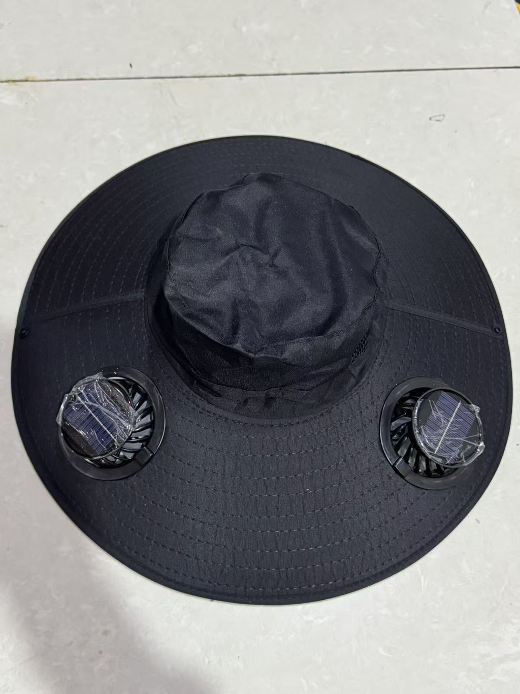 Ventilated Sun Hat with Battery Fans