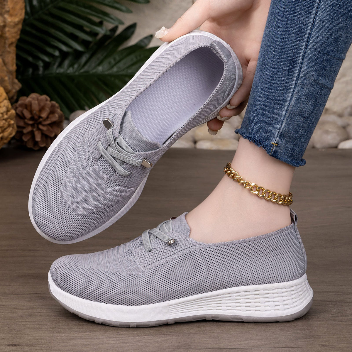 Damen Bequeme und atmungsaktive Alltagsschuhe mit flexibler Sohle EB