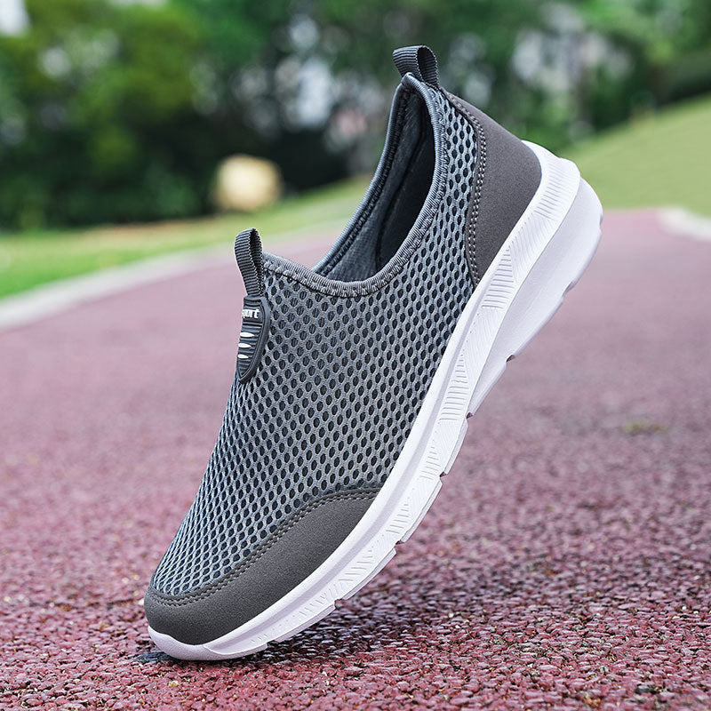 Unisex nan ultraleichter Netz-Slipper mit viskoelastischem Fußbett und flexibler rutschfester Laufsohle EB