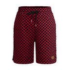Damen-Jacquard-Shorts mit elastischem Komfortbund und Fischgrätmuster