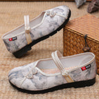 Damen ballerina Schuhe mit floralem Design EB