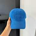 Lockere bestickte Denim-Kappe