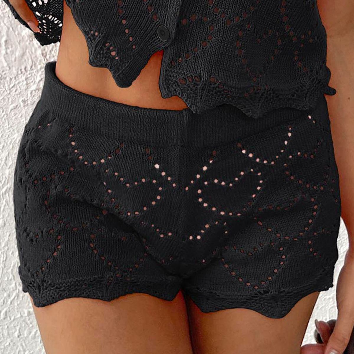 Damen-Häkelshorts für den Strand
