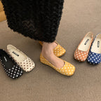 Damen Bequeme Ballerinas mit modischem Punktemuster EB