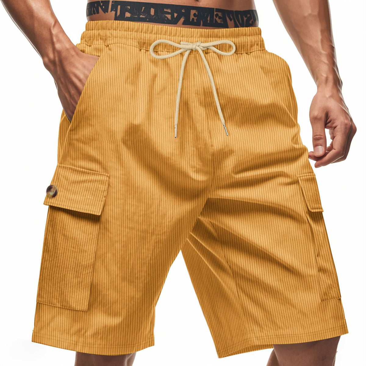 Herren Cargo-Shorts mit verstellbarem Kordelzug und praktischen Seitentaschen EB