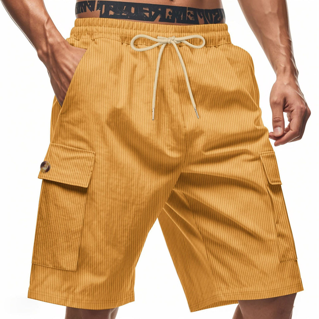 Lässige Utility-Bermuda für Herren mit Rippstruktur