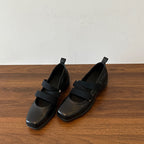 Damen elegante Ballerina-Pantoletten mit modischem Riemchen EB