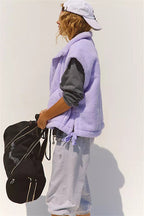 Damen Kapuzenjacke aus kuscheligen Fleece mit regulierbarem Saum EB