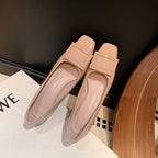 Damen elegante Chunky-Heels mit modischem Schleifen-Akzent EB