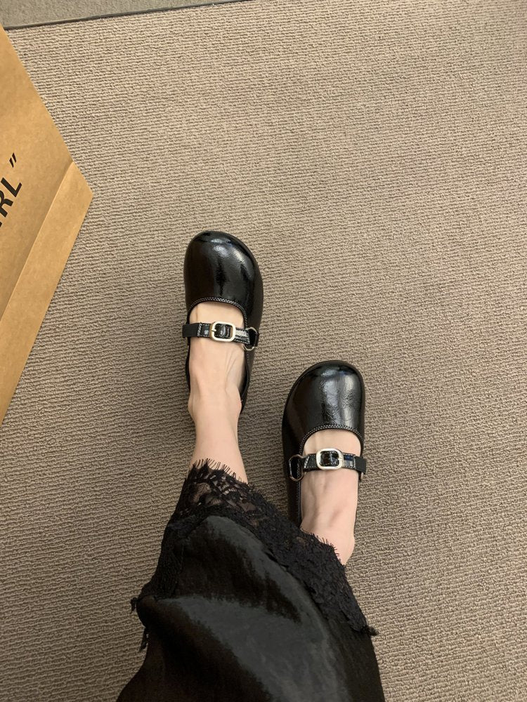 Damen elegante Ballerinas mit modischem Riemchen und komfortablem Fußbett EB