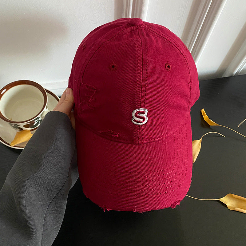 Unisex-Baseballkappe mit Stickerei im Used-Look