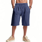 Herren nan lässige Bermudashorts aus Baumwollmix mit elastischem Bund Kordelzug und Seitentaschen EB