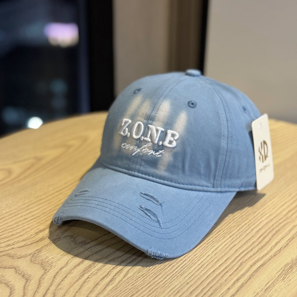 Unisex Distressed-Baumwoll-Baseballcap