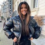 Damen Kunstleder Steppjacke EB