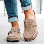 Damen Mokassins mit modischem Schnallen-Detail und bequemer Sohle EB