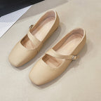 Damen bequeme Ballerinas mit verstellbarem Riemen EB
