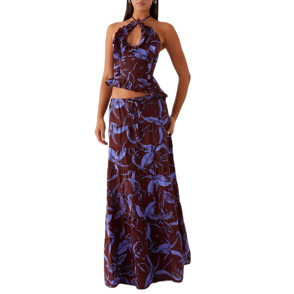 Damen Blusenkleid mit floralen Details EB