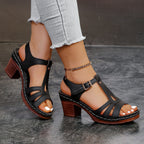 Damen Komfortable Sandalen mit verstellbarem Riemen und anatomischem Fußbett EB