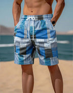 Herren stylische Bade-Shorts mit modernem Graphikmuster EB