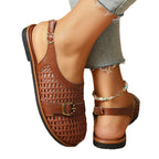 Damen Bequeme Sling-Sandalen mit dekorativem Riemendesign EB