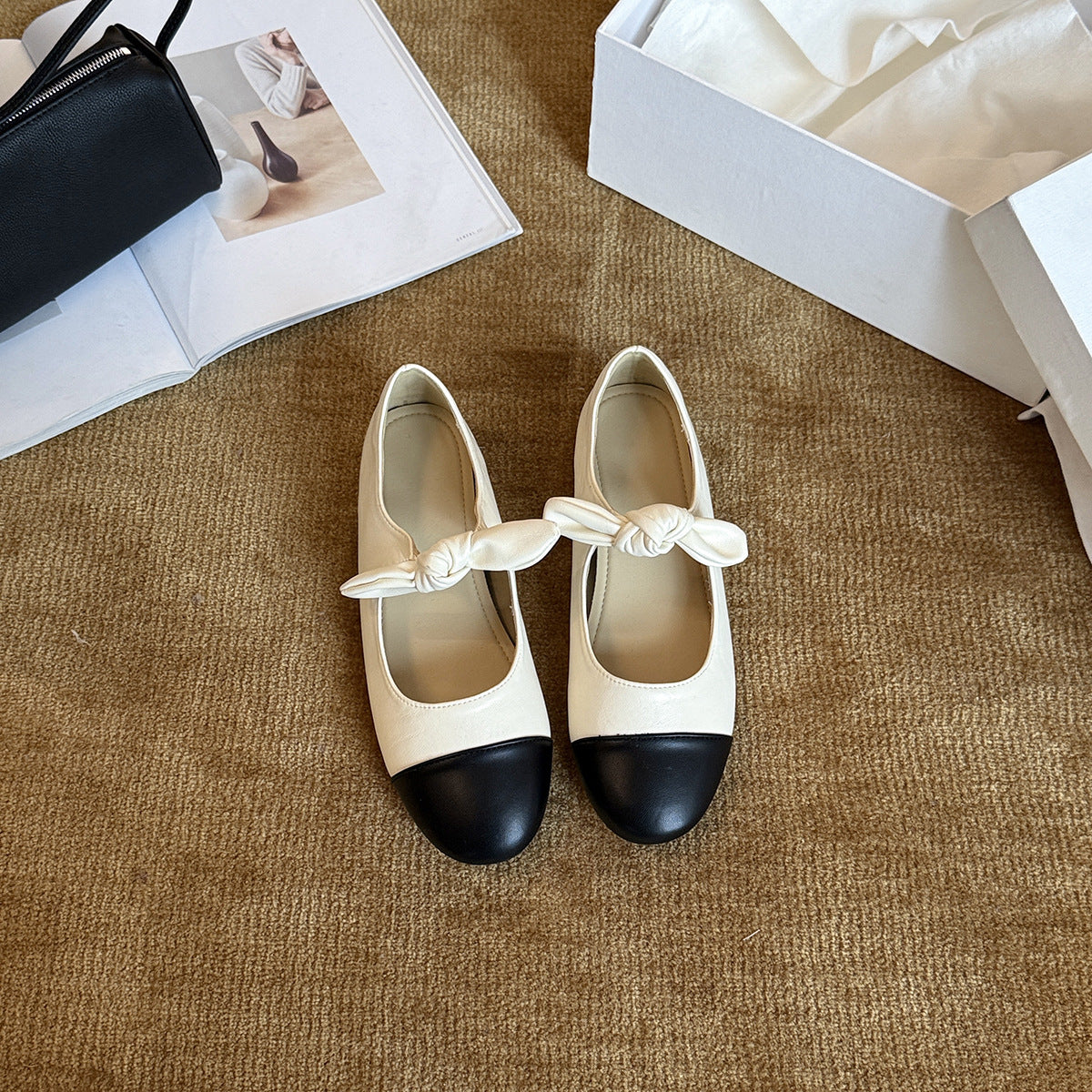 Damen Elegante Ballerinas mit modischem Schleifen-Detail und komfortabler Innensohle EB