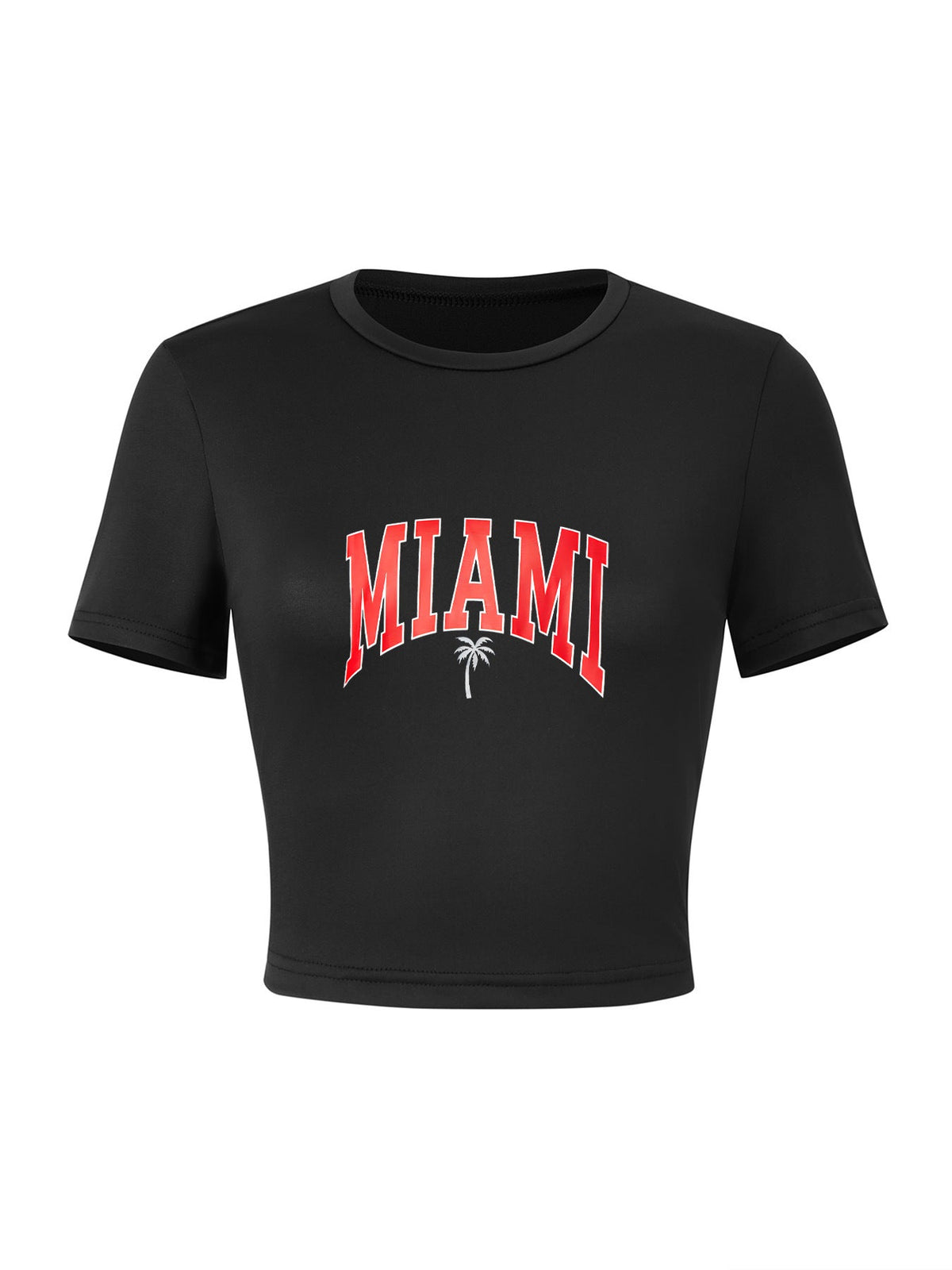 Damen Crop-T-Shirt mit kreativem Skelettdesign und inspirierendem Schriftzug EB