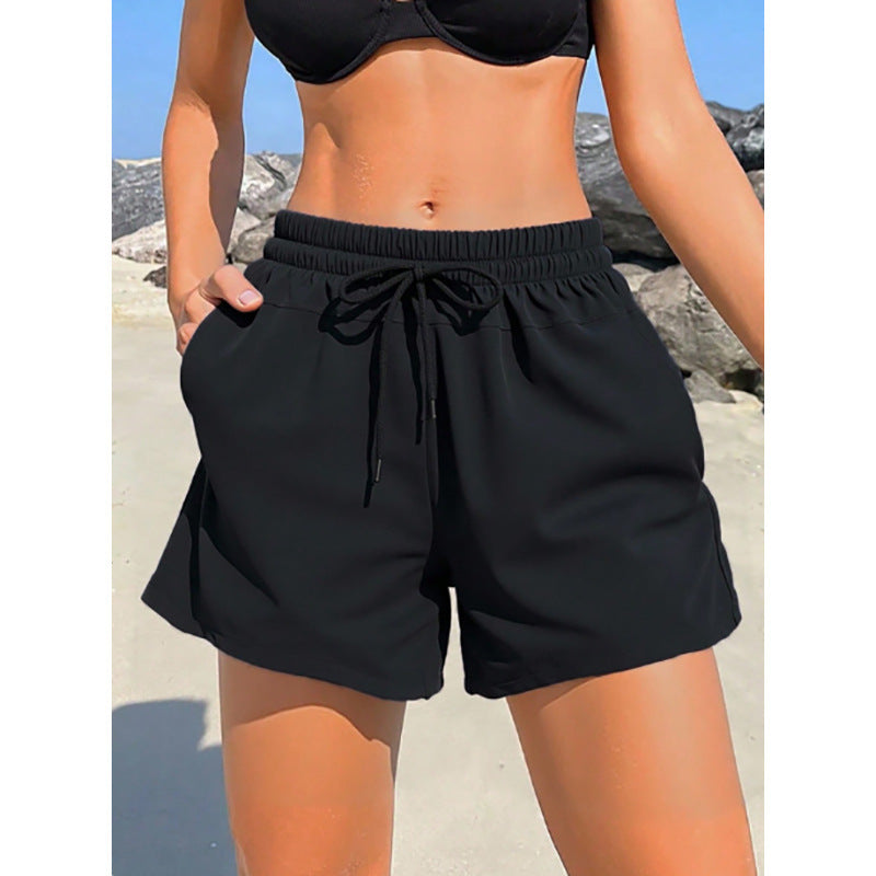 Damen Sportliche Badeshorts mit elastischem Bund und praktischen Taschen EB