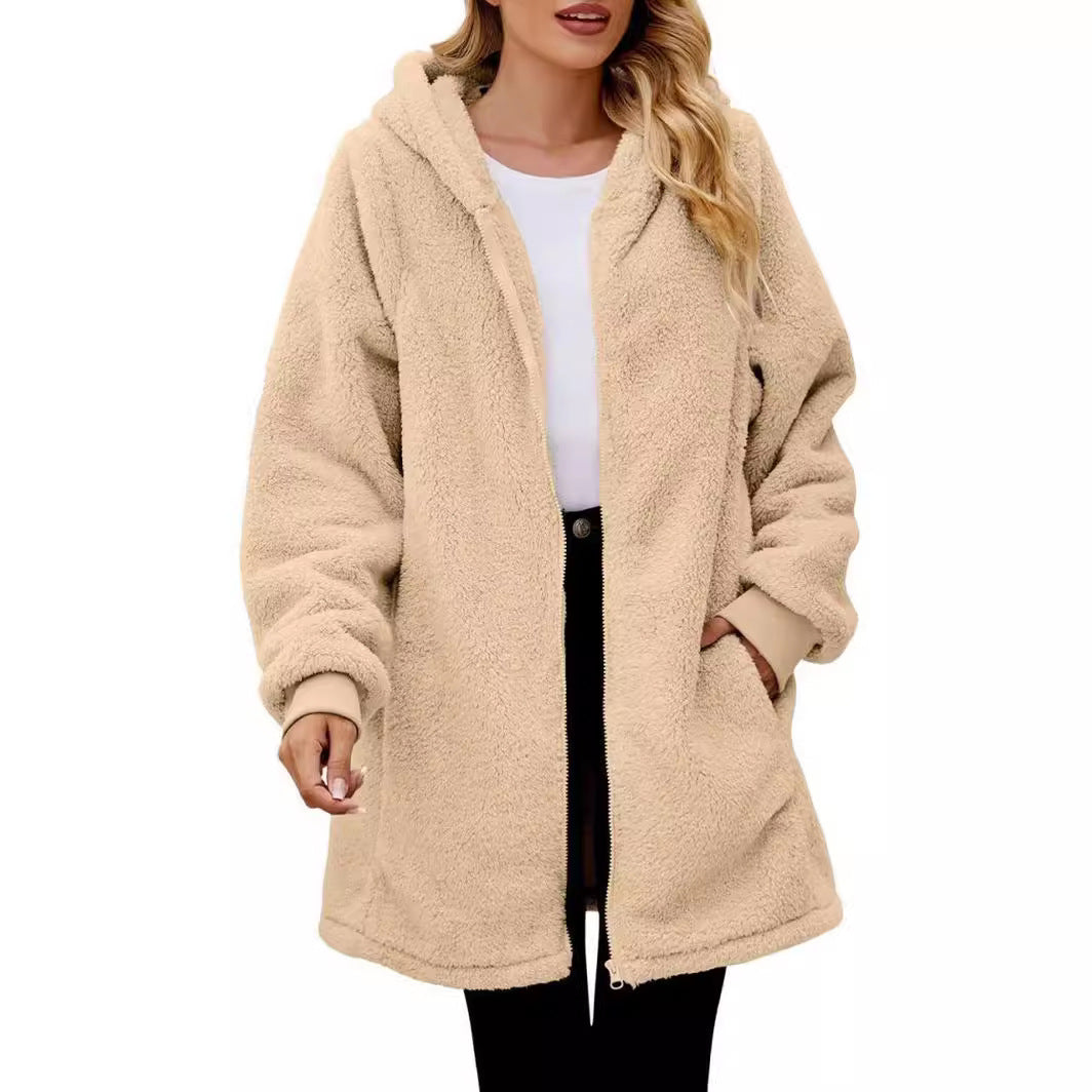 Damen kuschelige Fleecejacke EB