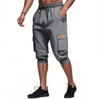 Herren modische Cargo-Shorts mit praktischen Seitentaschen und elastischem Bund EB