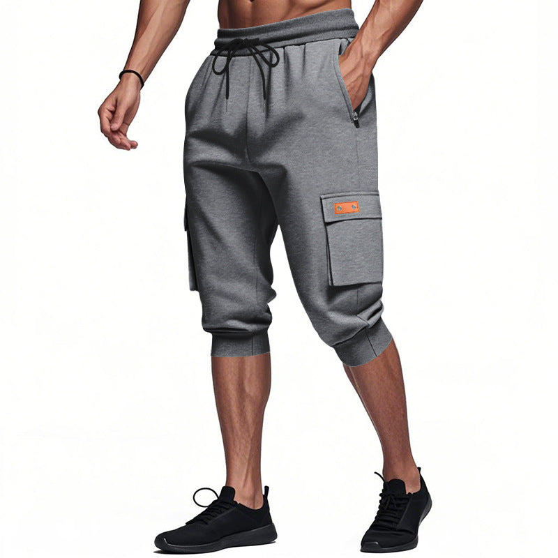 Herren modische Cargo-Shorts mit praktischen Seitentaschen und elastischem Bund EB