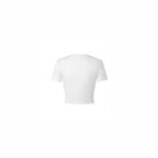 Damen Crop-T-Shirt mit kreativem Freizeitdesign EB