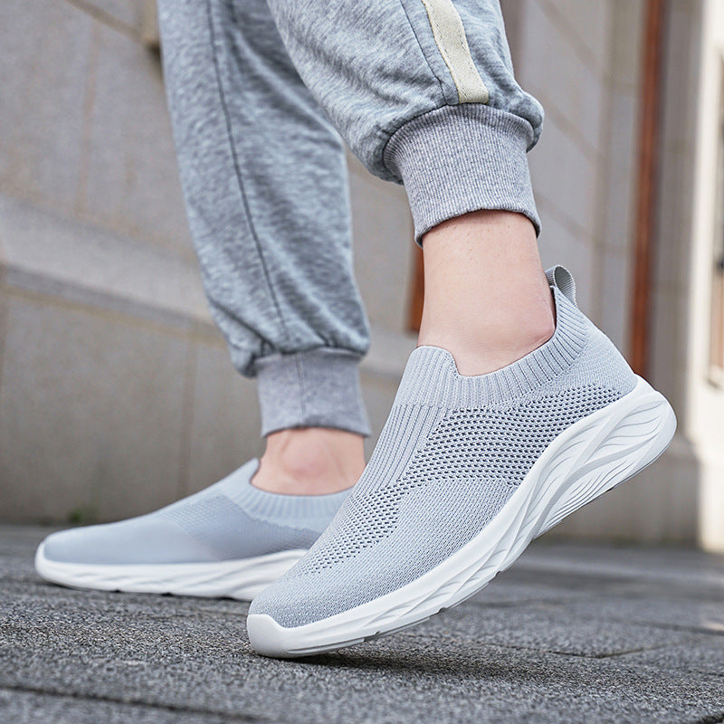 Unisex nan elastischer Strick-Schlupfschuh mit ergonomischer Dämpfungssohle und Fersenlasche EB