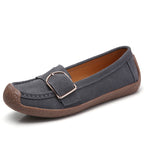 Damen Bequeme Mokassins mit eleganter Schnalle EB