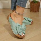 Damen Bequeme Slipper mit großem Schleifendetail EB