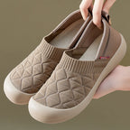Damen Bequeme Slip-On Freizeitschuhe mit strukturiertem Obermaterial EB