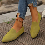 Damen Bequeme Slip-On Schuhe mit atmungsaktivem Gewebe EB