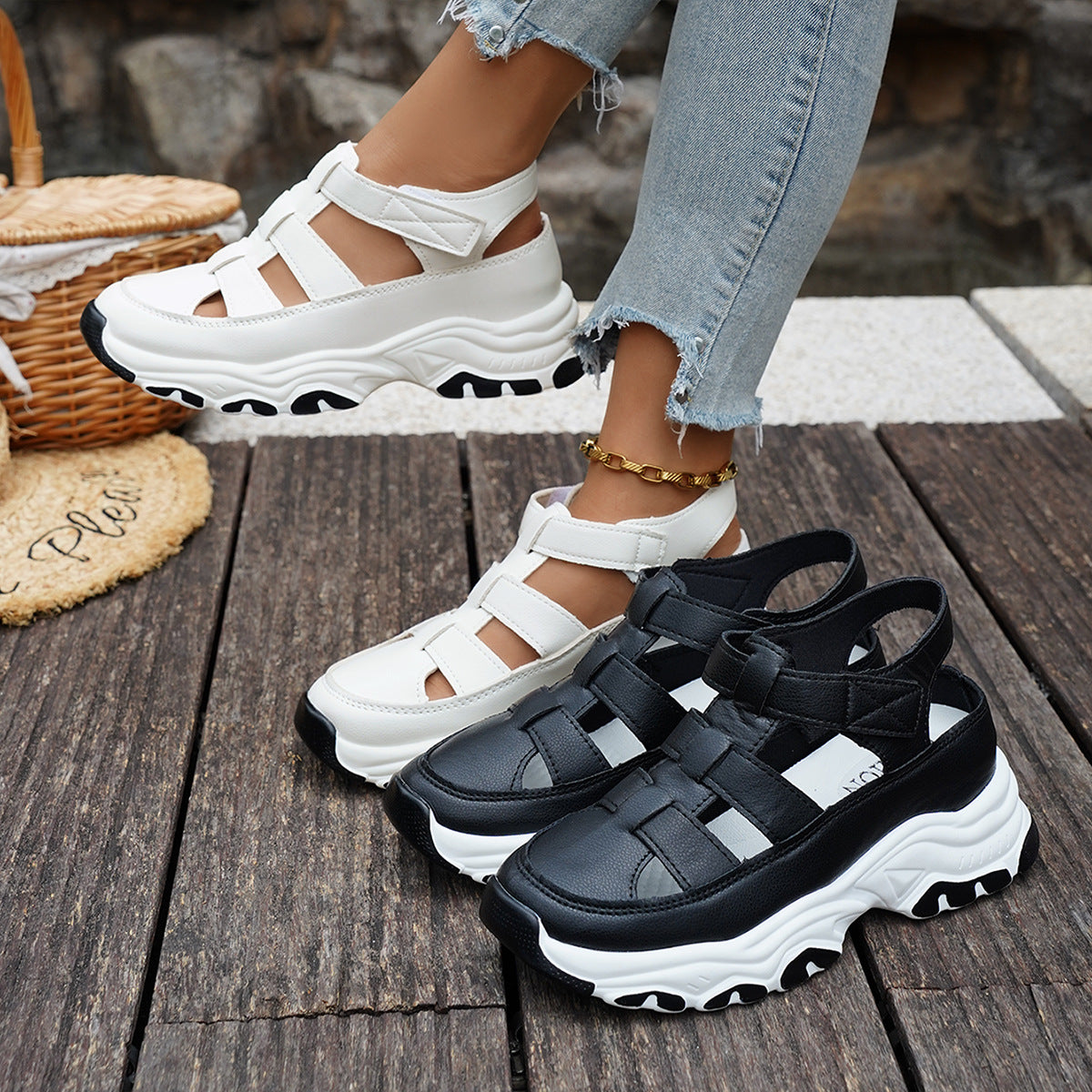 Damen bequeme Sport-Sandalen mit modischem Design EB