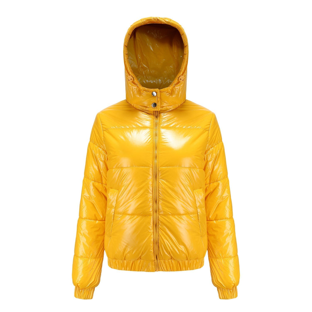 Glänzende Wasserabweisende Thermo Komfort Winterjacke Damen | EB