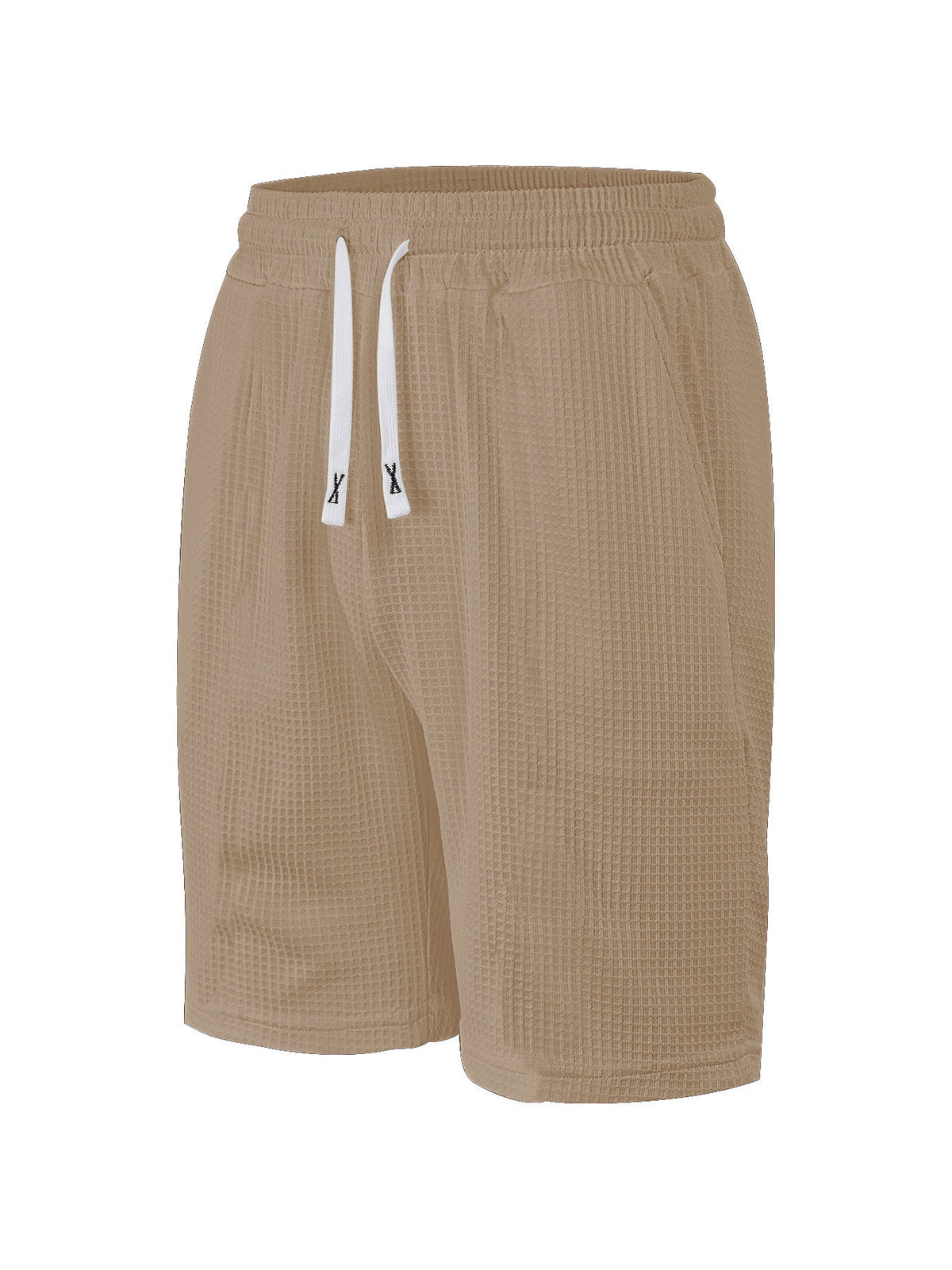 Atmungsaktive Herren-Waffel-Pyjamashorts mit Komfortbund und Kordelzug