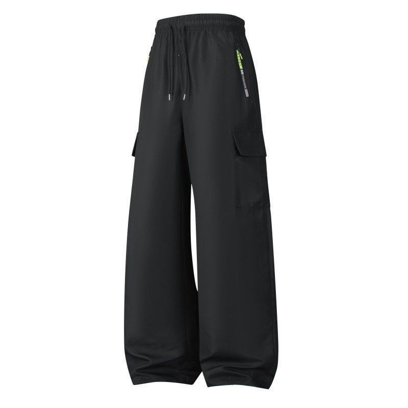 Herren Cargo-Shorts mit elastischem Bund, Kordelzug und Reißverschlusstaschen