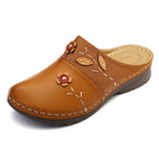 Damen Bequeme Clogs mit floralem Design und ergonomischem Fußbett EB