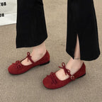 Damen Ballerina-Schuhe mit verspieltem Riemchen und elastischer Passform EB