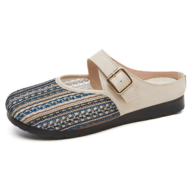 Damen Bequeme Clogs mit modischem Riemen und dekorativem Design EB