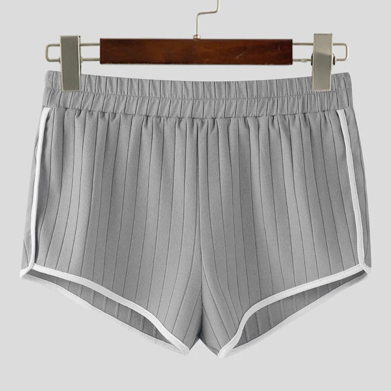Plissierte Damen-Freizeitshorts mit Kontrastpaspel