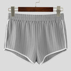 Plissierte Damen-Freizeitshorts mit Kontrastpaspel