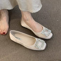 Damen Ballerina-Schuhe mit funkelndem Schmuckdetail EB